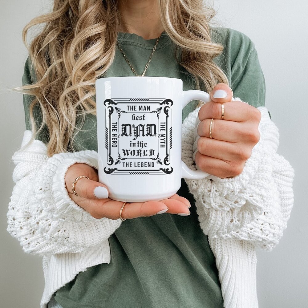 Father's Day Coffee Mug Gift Set, Any Occasion Gift For Dad, Latte Mug